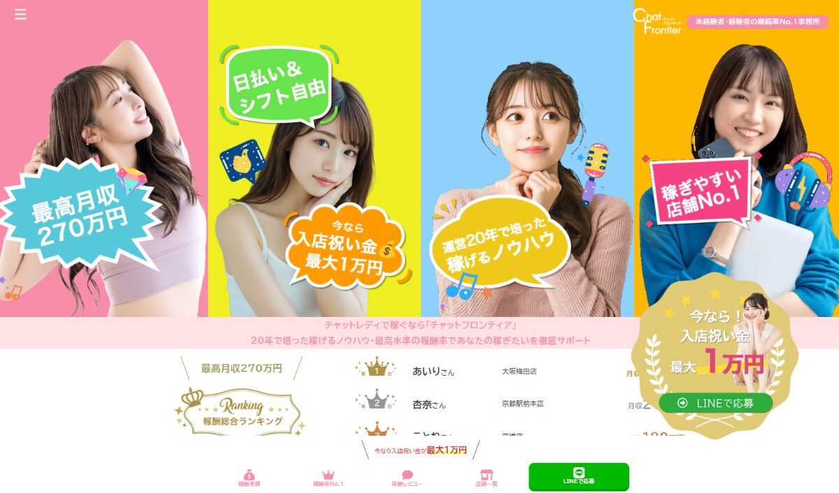 チャットフロンティア　口コミ